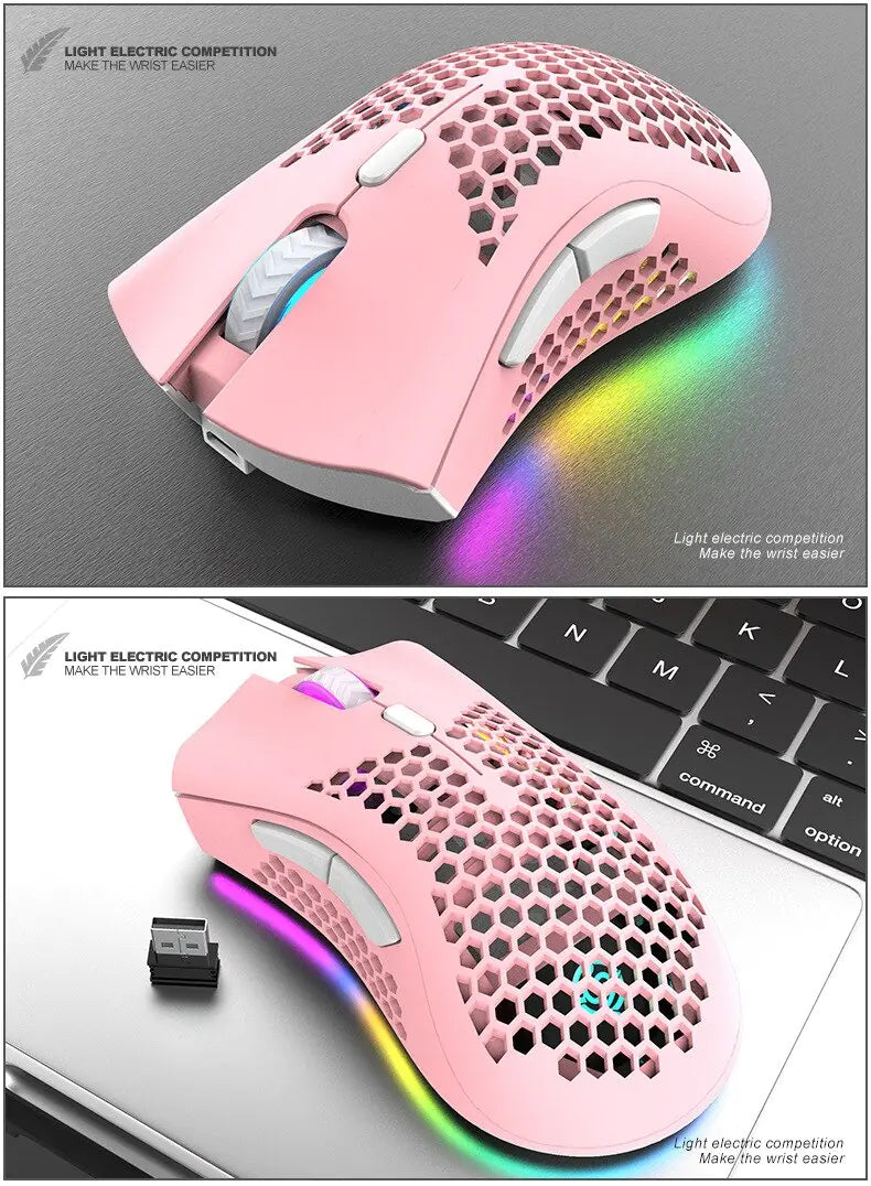 Pro RGB Wireless Gaming Mouse – Rechargeable & Ultra-Precise for PC/Laptop