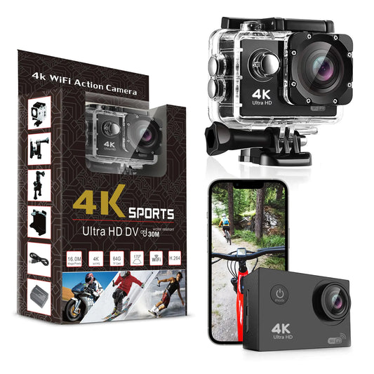 Pro Xtreme 4K – Cámara de Acción Ultra HD Impermeable con Wi-Fi y Lente Gran Angular 170°