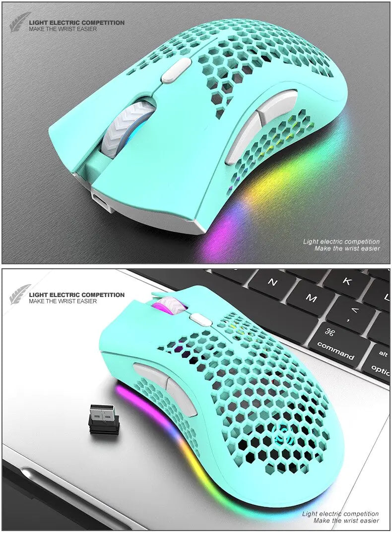Pro RGB Wireless Gaming Mouse – Rechargeable & Ultra-Precise for PC/Laptop