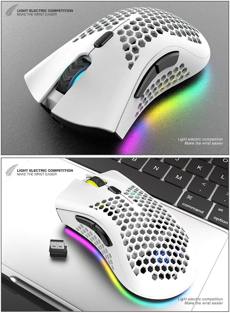 Pro RGB Wireless Gaming Mouse – Rechargeable & Ultra-Precise for PC/Laptop