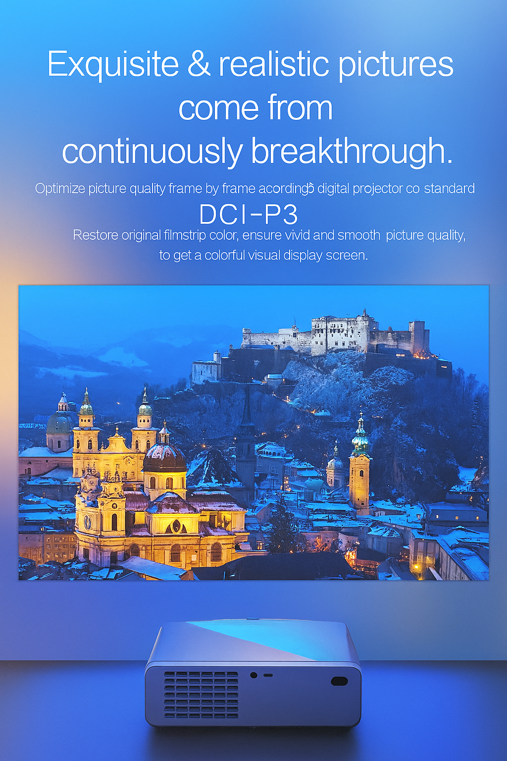 Mini Projector for Android/iOS/Windows - HDMI/USB/SD