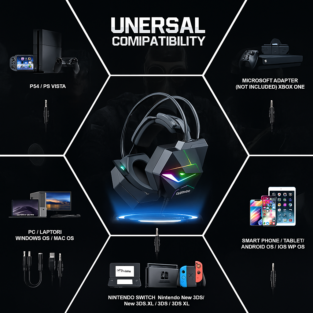 ONIKUMA X20 Over-Ear Gaming Headset with Microphone