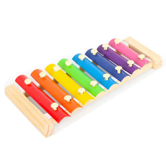 Colorful Eight Tone Wooden Knocking Qin for Children