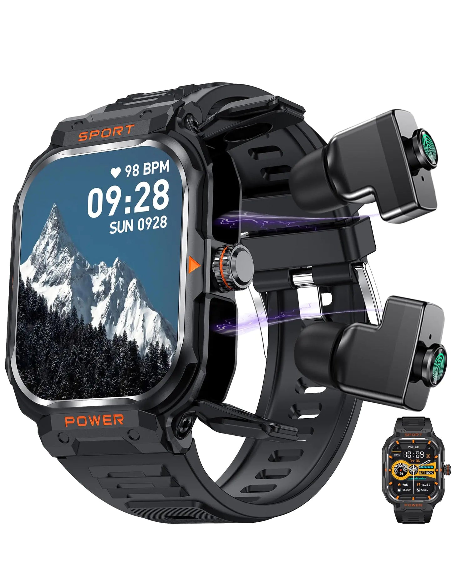 ZJX Smart Watch with Earbuds2.01" HD Touch Screen